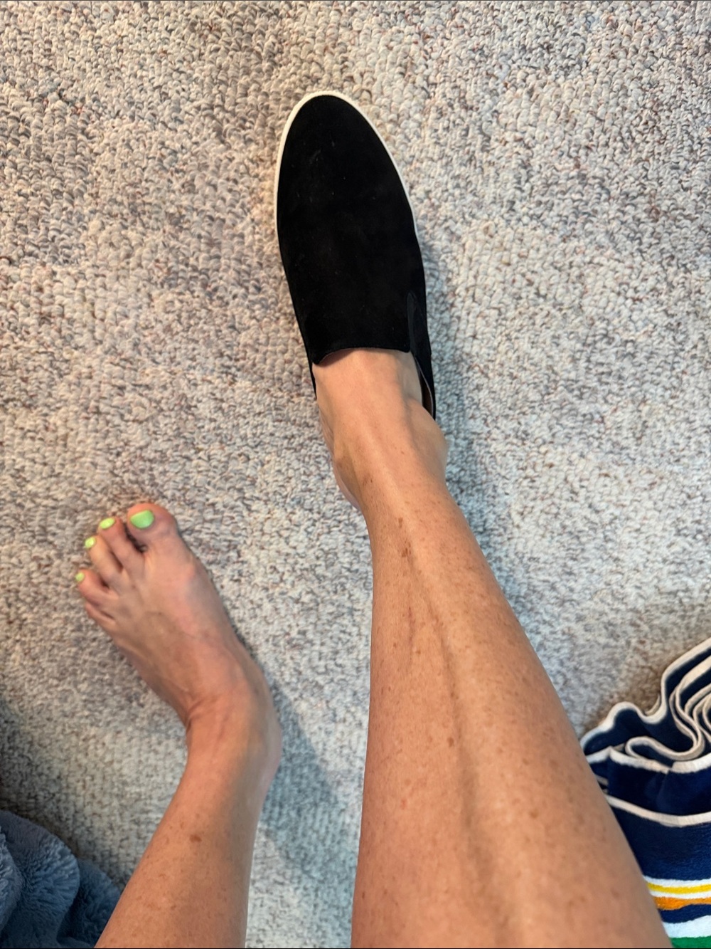 Caslon Black Suede Mule with white sole - Picture 6 of 6
